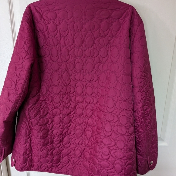 Coach Women's Quilted Jacket - Pink - Picture 3 of 3